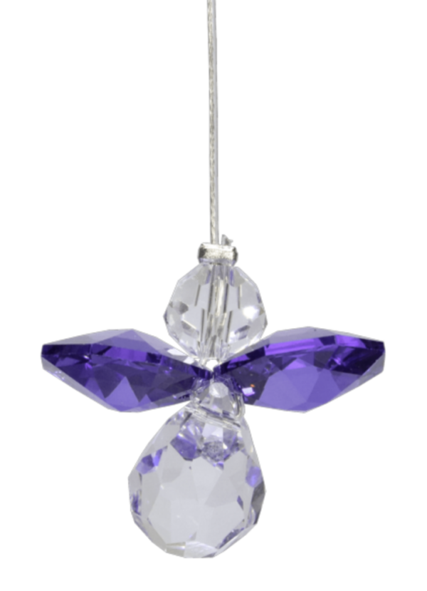 Classic Crystal Guardian Angel - purple